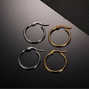 Small Stainless Steel Round Circle Hoop Earrings